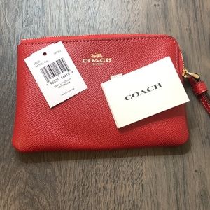 NWT Red Coach Wristlet